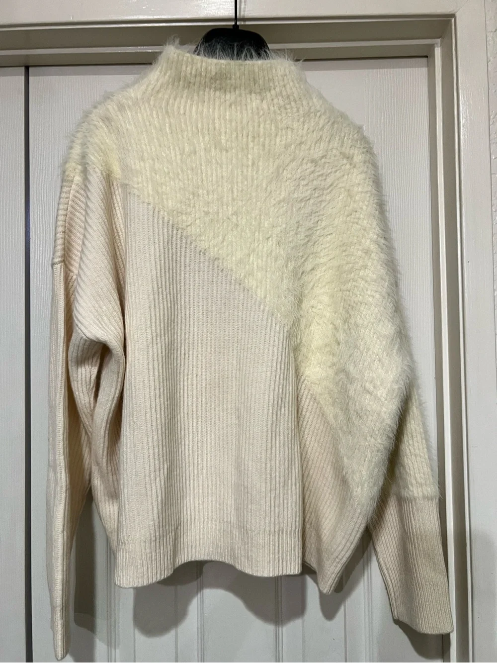 NWT REISS PAOLA NEUTRAL HUE TEXTURED WOOL/CASHMERE JUMPER SWEATER SIZE L - Picture 6 of 14